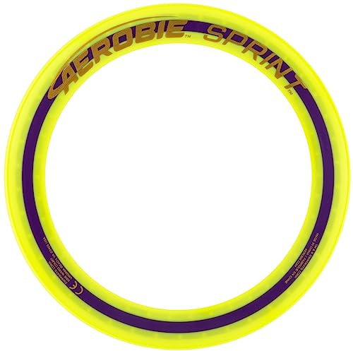 Aerobie Sprint Ring - Disco Volador para Exteriores, 10 Pulgadas, Amarillo