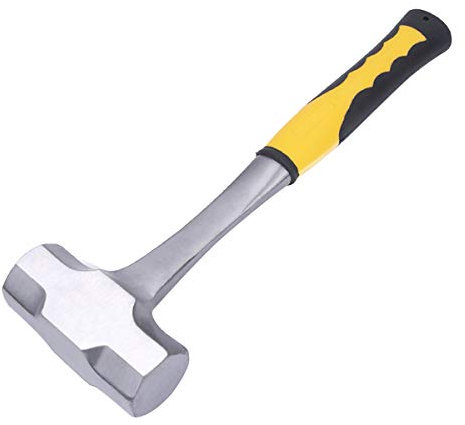 LOKIH Marteau De Forgeron - Acier Forgé Robuste, Poignée en Caoutchouc, Tête Polie Miroir, Matériau: Acier À Haute Teneur en Carbone, 4 LB