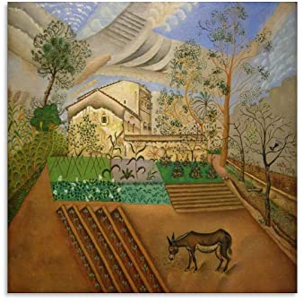 Joan Miro Gemüsegarten mit Esel, Surrealismus, Kunstwerke, Poster, Leinwandbild, Kunstdruck, modernes Familienzimmer, 30 x 30 cm