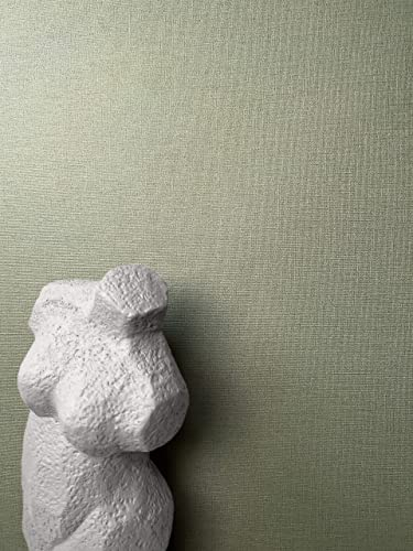 NEWROOM carta da parati Verdi Tinta Unita Tessuto non Tessuto - Uni Verde oliva Cachi Struttura Tessile Moderna