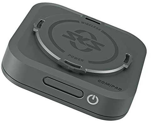 SKS GERMANY COM/PAD Schnellladestation mit Energie aus dem E-Bike Motor zur Montage am COMPIT-System (Direkte Stromversorgung vom E-Bike Motor, Induktive Ladefunktion, Fast Charging, USB-C-Anschluss)