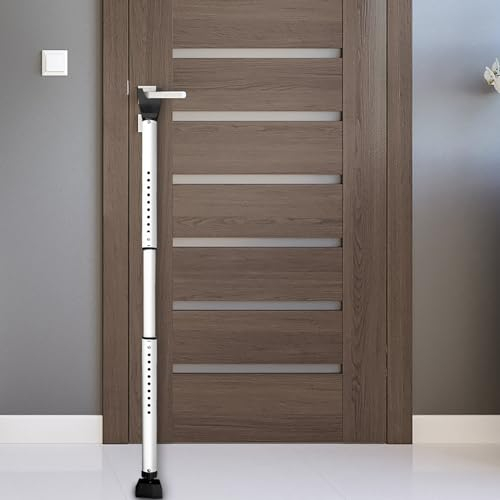 HOMGEN Barra de Seguridad Ajustable Abrazadera de Puerta Ajustable de 3 Etapas (84cm-113 cm) Barra Antirrobo Para Correderas y Ventanas Correderas