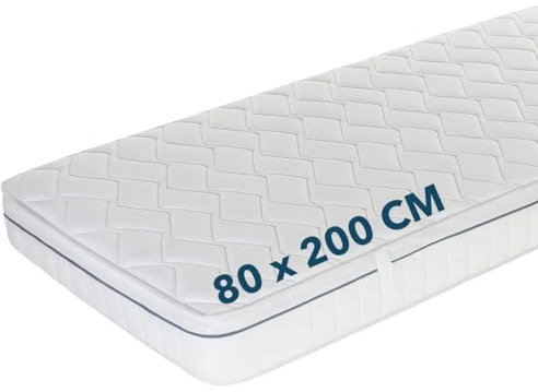 Ortho-Relax Kaltschaummatratze 80x200cm, ca. 19cm hoch, Härtegrad H2, 100 Nächte Probeschlafen, Allergiker geeignet atmungsaktive 3D Matratze, Luftkanal 5-Zonen-Spezial-Komfortschaum-Matratze