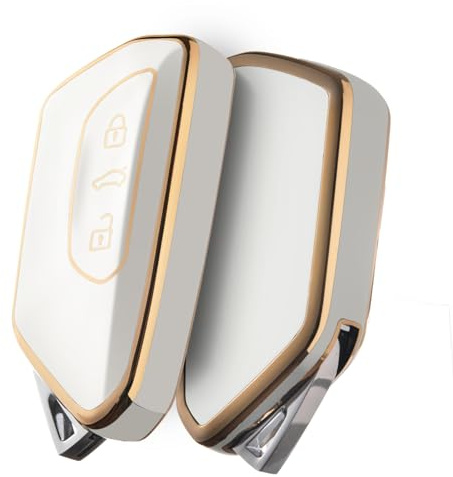 OATSBASF TPU Autoschlüssel Hülle, Golf 8, ID Serie, Kompatibel mit VW Seat | Für Seat, ID.3, ID.4, Leon MK4, Tarraco, Ateca, Skoda Octavia, kratzfest, 360 Grad Schutz, volles Signal, Premium Optik