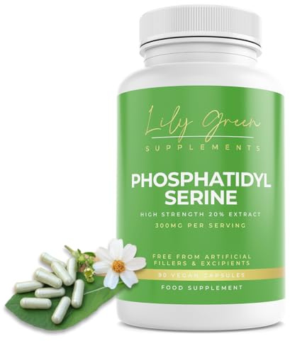 Lily Green Phosphatidylserine Capsules | 300mg Per Serving Cognitive Support | High Strength Phosphatidylserine Supplement | No Artificial Fillers | 90 Vegan Capsules | Made in UK