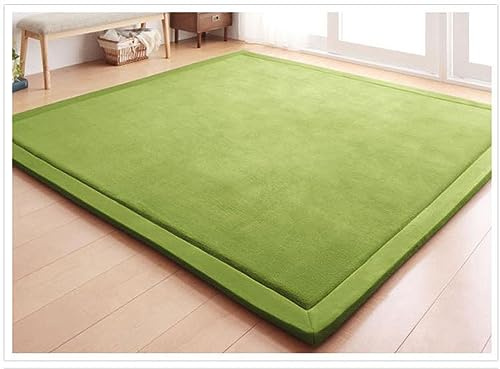Single tree forest Teppich Für Kinderzimmer, als Krabbeldecke fürs Kind, Yogamatte und Übungsauflage geeignet-Moss Green-120 * 120cm
