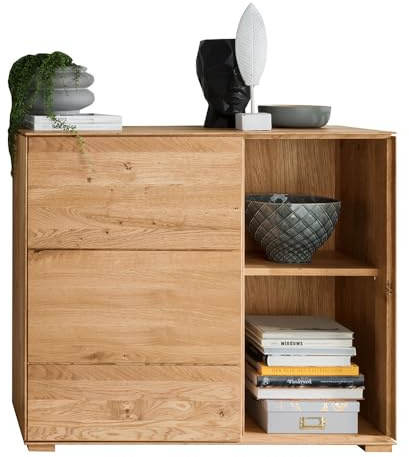 Lomadox Sideboard Kommode 98cm, stehend oder hängend, Wildeiche massiv geölt