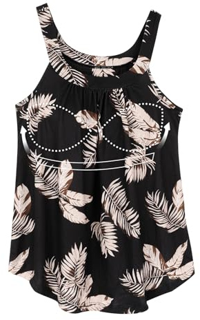 ANYFITTING Débardeur Femme avec Soutien-Gorge Intégré Haut sans Manches avec Encolure Ronde et Soutien-Gorge Intégré XXL