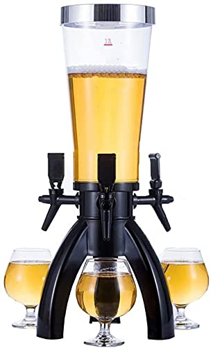 Dispensador De Bebidas Dispensador De Cerveza, Barril De Cerveza Dispensador De Cerveza con Enfriador Kit Dispensador De Cerveza Party Tower con 3 Grifos Dispensador De Bebidas para Fiestas Bar