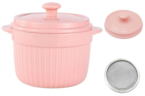 MaoYaMao Ceramic Bacon Grease Container with Strainer,Grease Container for Kitchen 17oz