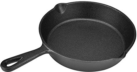 Cocoarm Poêle à Frire en Fonte Pré-assaisonnée, Four, Cuisinière, Accessoires de Gril pour Fours à Gaz, Cuisinière à Induction, Isolation Imbattable et Chauffage Uniforme (20cm)