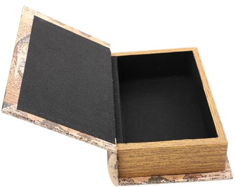 Zerodeko Retro Buchförmige Holz Aufbewahrungsbox für Kleine Dinge