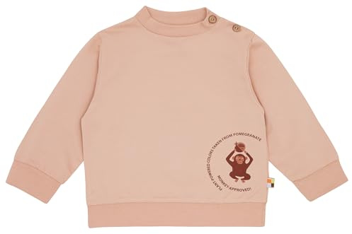 loud + proud unisex barn färgade med växtfärger, GOTS certifierad sweatshirt, Granatäpple, 122-128