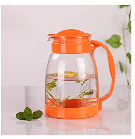 WOTZOV Bollitore per Acqua Fredda, brocche per Bevande, Grande capacità, in Vetro, ad Alta Temperatura, per Acqua Fredda, teiera, succhi di Frutta, Adatto per tè, caffè, Latte e succhi, b,D