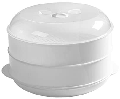 WATIIFUFU Vaporiera Per Microonde in Termoresistente Coperchio Per Cuocere Vapore Verdure Pasta Riso e Altro Utensile Da Cucina Per Riscaldare e Cuocere Vapore Alimenti