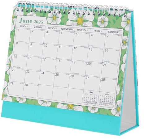 HOODANCOS Tischkalender Flip-kalender Stehender Desktop-kalender Für Büro Schule Zuhause Kalenderplaner Monatsplaner Klappkalender