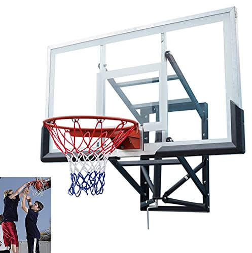 XMWOEIX Canestro da Basket da Esterno Regolabile da 10 Piedi - Solida Costruzione in Acciaio, Robusto tabellone da Basket e Set di Cerchi, canestro da Basket per Giovani Adulti
