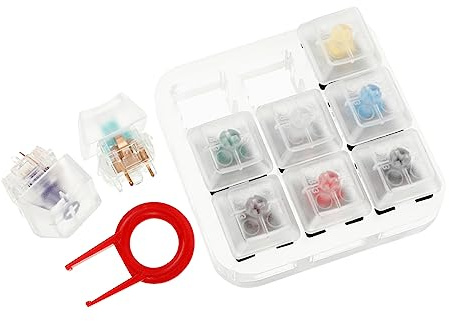 CAXUSD Mechanischer Tastaturtester aus Acryl und Abs 9-Fach Prüfer für G-Schalter und Violett Schalter Transparent Staubschützend Leicht
