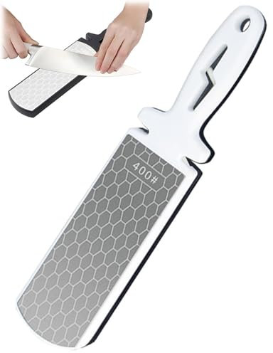 Diamant Schleifstein, 400/1000 Körnung – Doppelseitiger Diamond Messerschärfer für Küche & Outdoor – Vielseitiger Messerschärfer mit rutschfester Basis, ideal für Messer, Jagd- und Gartenwerkzeuge.