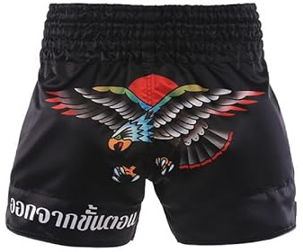 Muay Thai Shorts Kickboxing Shorts Gym Boxing Unisex MMA Shorts Training Workout Trunks with Pocket M