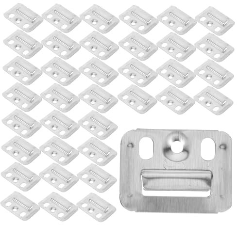 OSALADI 100pcs Pinces en Acier Inoxydable Argenté, Lisses Bavures, Faciles à Utiliser pour Fixation Murale de Panneaux Intégrés et Supports Muraux