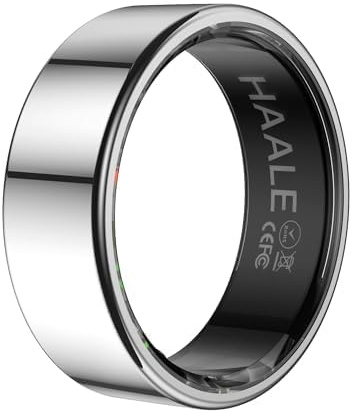 HAALE Smart Ring Android & iOS Bluetooth 5.0 - Bague Connectée Homme - Bague Connectée Femme - Anneau Connecté IP68 Étanche, Période menstruelle, Sommeil, Stress et Plus