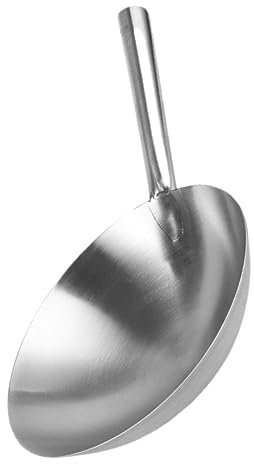 DINHEAROM Sartén De Acero Inoxidable Wok Redondo Para Uso Diario Accesorio De Cocina Para Estufas De Gas Utensilios De Cocina Sartén