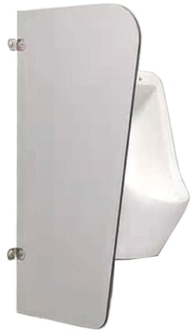 Mampara de baño para urinario de Pared, Divisor para baño público Masculino, mampara de baño Moderna Blanca con bisagra de Acero Inoxidable, mampara de privacidad para Inodoro esco