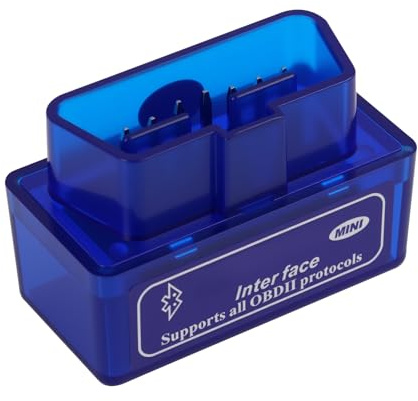 Mini OBD2 Bluetooth Scanner, Auto Diagnosegerät für iOS, Android und Windows, Kompatibel mit OBD-II Fahrzeugen, OBD2 Bluetooth Adapter, Fahrzeugdiagnosegerät für Benziner und Diesel ab 2003