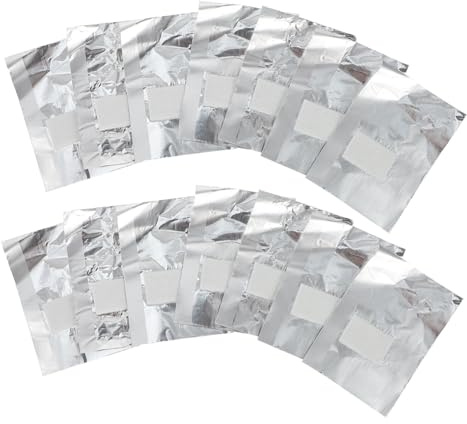FIXOSHEE 200 Stück Nagelentferner Folien mit Baumwollpads Einweg Nagelgel Entferner Wraps Formbare Aluminiumfolie für Maniküre Fusselfreie Reinigungspads für Gel Gelnagellack Entfernen