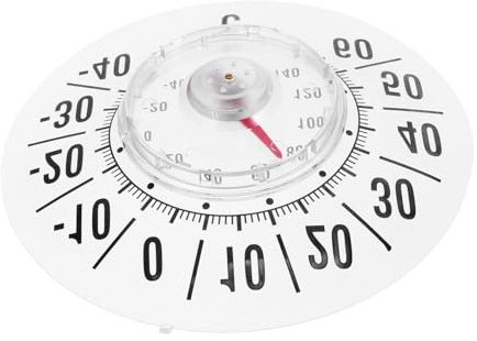 AKOOSY Thermomètre Extérieur Multi-usage Blanc avec Ventouse Facile à Fixer pour Fenêtre, pour Serrage Agricole et Chambre de Bébé en Pvc et PC