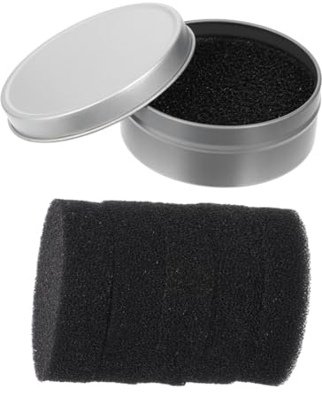 MAGICLULU Limpieza para Brochas de Maquillaje con Esponja Negra Rápida y Duradera Caja Compacta con Limpiador y Esponjas de Repuesto para Eliminar Polvo y Color de Sombras Reutilizable y