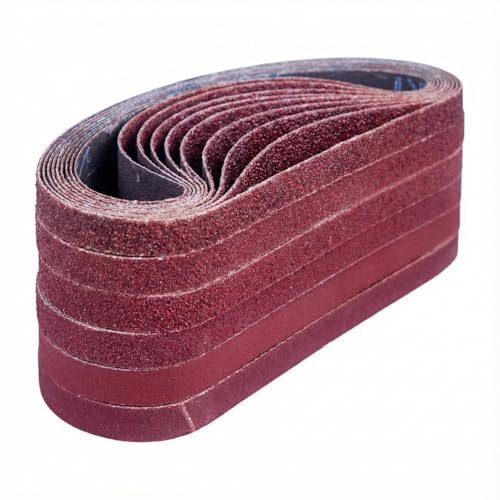OHIZVZV 60 Pack Sanding Belts, 13 x 457 mm Assorted Grit Sanding Belts - 10 Each of 40/60/80/120/180/240 Grits, Compatible with Black&Decker Power Sander