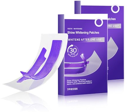 Purple Teeth Whitening Strips, 14Pcs Professional Teeth Whitener Strips, Safe Non-Slip Dry Strip Technology for Tooth Whitening, 30 Minutes Fast Results, Non-Sensitive Formula