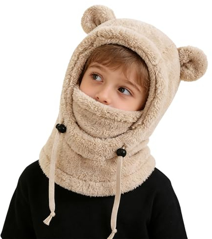 Coprifaccia Invernale Bambini - Copricapo Caldo in Pile - Cappello Termico Morbido con Cappuccio - per Bambini e Ragazzi Sport Invernali Sci Snowboard Escursionismo Ciclismo Campeggio Corsa Scuola