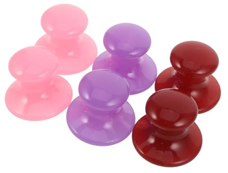 FRCOLOR 6 Stück Gua Sha Gesichtsmassage Pilzförmiges Harz Massagegerät für Gesicht und Hals Hautstraffung Augenschwellungen Sanfte Hautpflege Tragbares Spa Tool