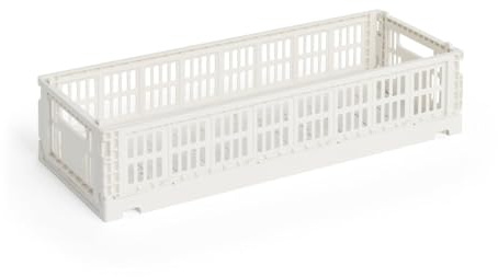 HAY - Colour Crate Korb Mini Oblong, off-white, recycled