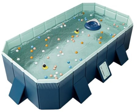Piscina Pieghevole Multiuso per Famiglia e Animali Domestici | Piscina Portatile Non Gonfiabile con Maniglia per Uso Esterno, Campeggio, Giardino e Balcone