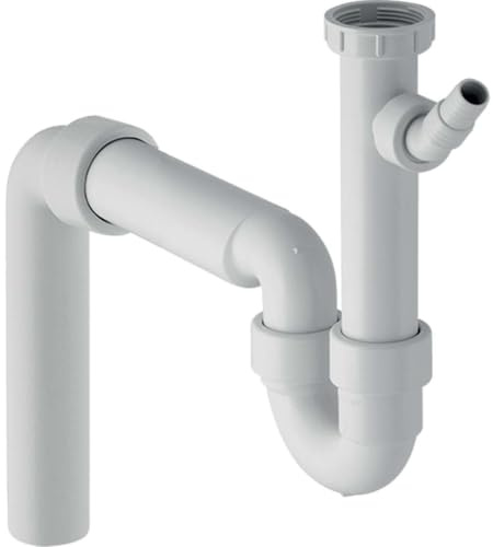 Geberit Spueltisch-Ablauf G1 1/2x50 mm weiss in PP Uni.-Abgangsbogen fuer ein Becken 152550111
