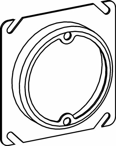 Orbit 43100 - Coperchio per scatola elettrica, in acciaio con apertura rialzata da 2,5 cm, quadrato da 10,2 cm