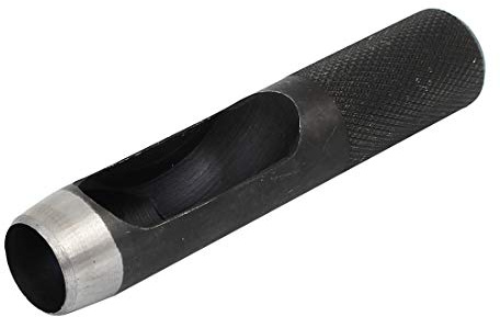 sourcing map Cuir Joint Ceinture Sangle Trou Perforé Outil à Main Noir 16mm Ø