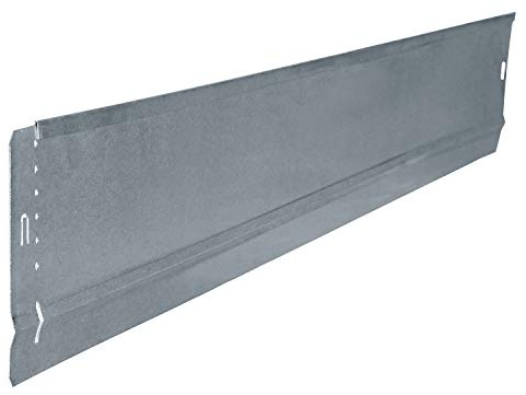bellissa Rasenkante Basic Stahlblech 2er-Set Metall feuerverzinkt 100x10 cm | Silberfarbig, Nutzlänge 9,7 m, mit patentierter Verbindungstechnik