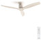 CREATE / WINDCALM M/Deckenventilator ABS Weiß mit Fernbedienung / 40W, Leise, Ø132cm, 6 Geschwindigkeiten, Timer, DC-Motor, Sommer-Winterbetrieb
