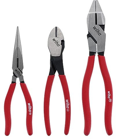 Wiha 32634 3 Piece Classic Grip Pliers and Cutters Set