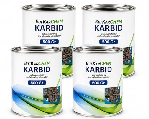 ButKarCHEM 2,0 kg Karbid Feste Steine | langanhaltende Wirkungsdauer - Körnung 7-15 mm