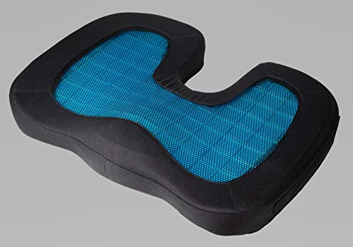 Lifenaxx El cojín ortopédico viscoelástico con relleno de espuma que tiene efecto de memoria inserto de gel y forma de U LX-014