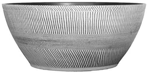 Muddy Hands Ebony Grey Plant Pot Indoor Home Outdoor Garden Bowl Round Plastic Planter (Ebony-Grey-Bowl-10.55-Litre)