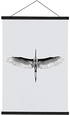 SweeHome Wooden Magnetic Poster Hanger, 18 Inch Frame, 10x18 12x18 18x24 for Pictures, Photos, Maps, Canvas Artwork and Scrolls (Black, 18)