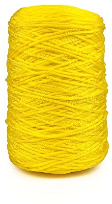 String - Cordino Thai per confezionare Borse Artigianali e Pochette Fai da Te all' Uncinetto per Realizzare i Tuoi lavori Hand Made Giallo 10