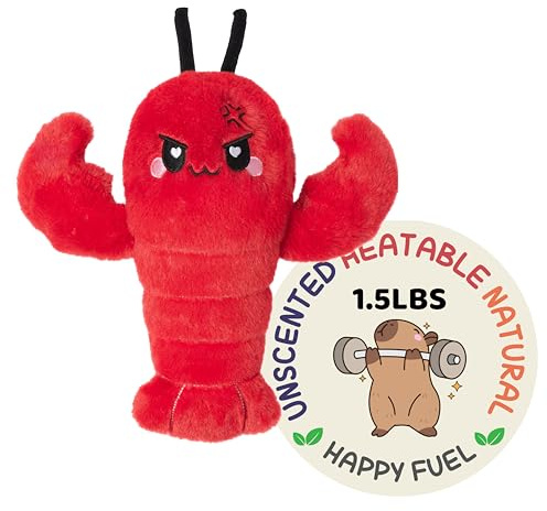 Crustacean Microwavable Unscented Heating Pad for Women - Warm Cozy Plush Heatable Stuffed Toy Animal - Hot and Cold Heat Bag Gift for Women and Girls